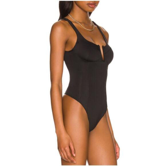 Good American Women's Black Scuba U Corset Bodysuit Size 6 or US 3X - Picture 3 of 9